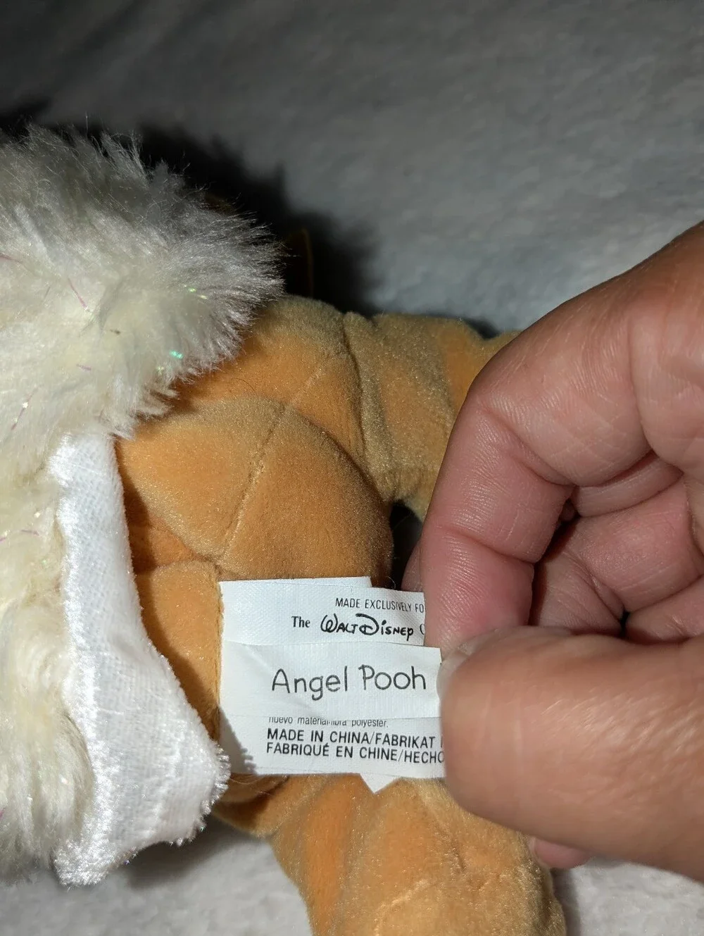 Vintage 2000 Disney Store Choir Angel Pooh Mini Bean Bag Plush